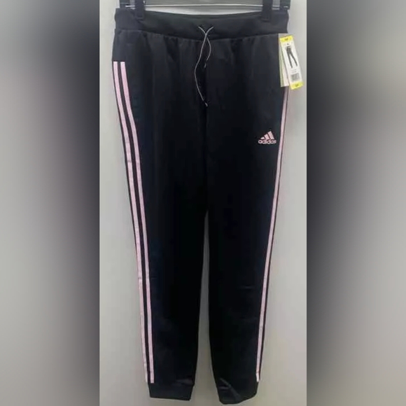 Adidas Essentials 3-Stripes Slim Tapered Cuffed Pants Size S New MSRP $50 - Picture 2 of 7